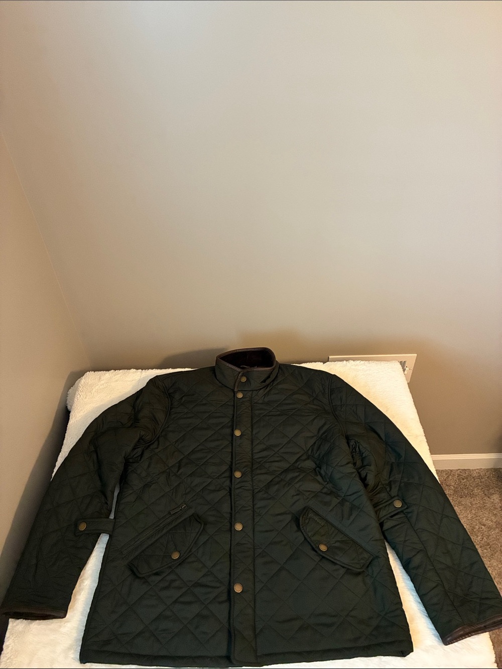 Barbour Dark Green Quilted Lightweight Jacket